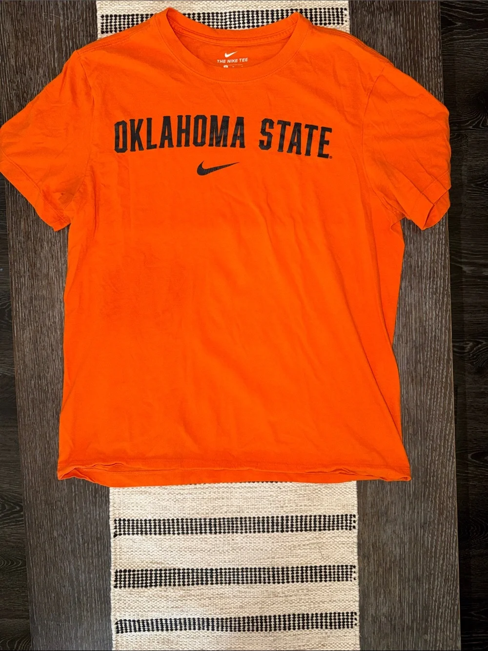 Nike Orange Oklahoma State Short Sleeve Tee with Black Logo